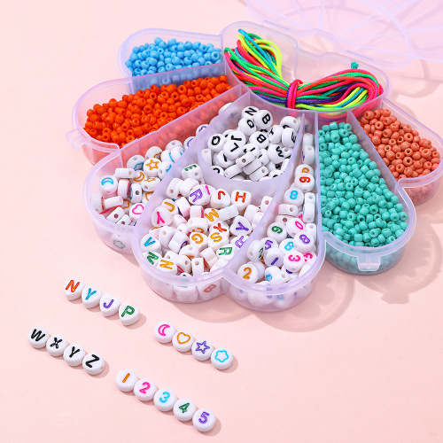 Seed Spacer Handmade Jewelry Craft Kit Acrylic Letter Beads Set for Jewelry DIY Making Bracelets Necklace Earrings