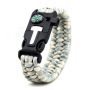 Outdoor Survival Multi Color Cord Bracelet Emergency Rescue Whistle Flintstone Bracelet