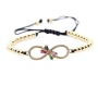 2021 Custom Wholesale Trendy 18K Gold Plated Zircon Adjustable Charm Bracelet Bow Tie Charms Beads Bracelets Bangles