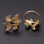 Fashion Jewelry Gold Plated Double Butterflies Puzzle Rings Resizable Copper Zircon Ring For Lady New Arrival 2021