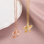 Clavicle Chain Starfish Necklace Stainless Steel Sea Star Pearl Necklace For Women Jewelry