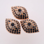 Gold Plated Sapphire Crystal Micro Pave Copper Charm for Bracelet Making
