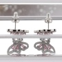 Beautiful  Gold and Silver Plated Jewelry High Quality Pink/Crystal Zircon Half Butterfly Stud Earrings