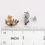 New Handmade Micro Insert Zirconia Gold Brass Lifelike Nazar Boncuk Stud Earring Jewelry for Womens