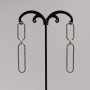 Hot Retro Big Long Dangle Earrings Oval Pendant Chain Earrings 925 Safe Earring Post Factory Wholesale Price for US Market
