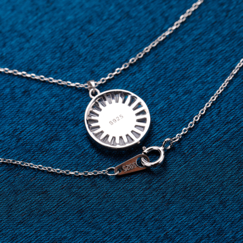 925 Sterling Silver Necklace Black Enameled Zircon Pendant Necklace with Chain Silver Plated Necklaces Butterfly Luxury Women