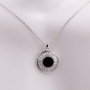 925 Sterling Silver Necklace Black Enameled Zircon Pendant Necklace with Chain Silver Plated Necklaces Butterfly Luxury Women