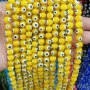 Colorful thousand flowers glaze loose beads 6-12mm eyes round beads glaze handmade DIY necklace bracelet jewelry accessories