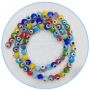 Colorful thousand flowers glaze loose beads 6-12mm eyes round beads glaze handmade DIY necklace bracelet jewelry accessories