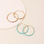 New Bohemian Ins Style Gold Plated Jewelry Fashion Simple Design Large Circle Seed Beads Earrings For Women