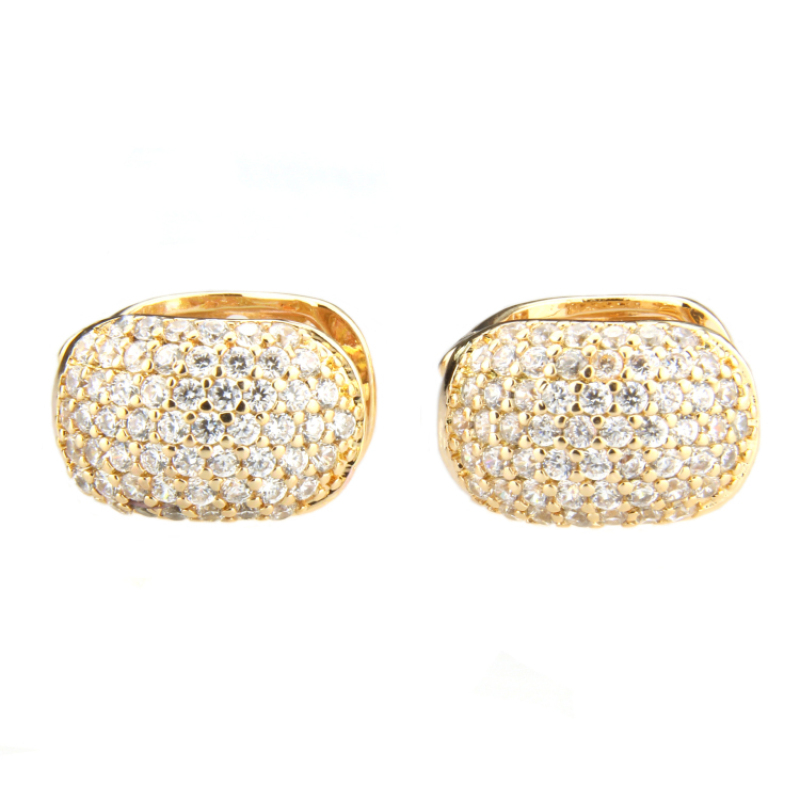 New Fashion Classic Design Micro Pave Copper Clip on Earrings for Women Gift