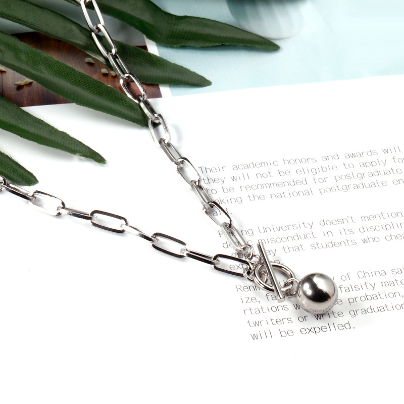 Fashion Design DIY Custom Chains Gold Stainless Steel Pendant Single Layer Necklace Beaded Necklaces For Women Factory Wholesale