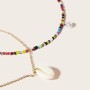 Bohemian Colorful  Seed Beads necklace shell jewelry  for Women Fashion  Summer Shell Pendant Necklace