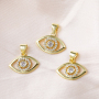 High Quality Jewelry for Womens Special Design Pendants Golden Devil's Eye Charms for Jewelry Making