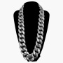 Luxury Design Punk Style Geometric Irregular Splicing Jewelry Cuban Hip Hop Gold Plated Chain Necklace