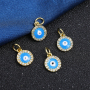 High Quality Women Necklace Replaceable Pendants Enamel Devil's Eye Charms for Jewelry Making