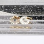 Creative Round Disk KC Gold Plated Zircon Huggie Earrings CZ Jewelry Hoop Earrings Women Joyas Accessories for Woman 2021