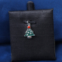 Enamel Christmas Tree  Pendant Drop Oil And Zircon Pendant Copper Zirconium Micro-inlaid Pendant