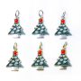 Enamel Christmas Tree  Pendant Drop Oil And Zircon Pendant Copper Zirconium Micro-inlaid Pendant