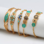 Atmospheric hand jewelry accessories devil eye bangles drip oil blue evil eyes bracelet for women