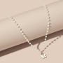 2021 New Fashion Simple Cool Wind White Oil Dripping Pendant Ins Pearl Butterfly Necklace For Women