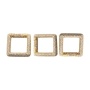 Clear CZ Gold Micro Pave Square Clasp Carabiner Clasp Square Pendant For Necklace Jewelry Findings 25MM
