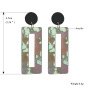 New Arrival Simple Leopard Acrylic Geometric Type Resin Black Stud Colorful Jewelry Pendant Earrings for Women