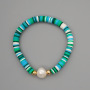 2021 Bohemian Summer Beach Style Elastic Cord Natural Pearl Vinyl Polymer Clay Discs Beads Bracelet for Women