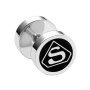2021 Korean Style Stylish Men's Stainless Steel Barbell Earrings Anti-Fading Round Cake Dumbbell Earrings