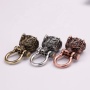 Unisex Fashion Accessory Wholesale Antique Silver Brass Copper Zircon DIY Wolf Head Beads for Jewelry Bracelet Necklace Making
