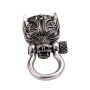 Unisex Fashion Accessory Wholesale Antique Silver Brass Copper Zircon DIY Wolf Head Beads for Jewelry Bracelet Necklace Making