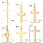 Wholesale Diy Making Pendants Religion Cross Baroque Charm 18k Gold Filled Charms Plated Sparkly Zircon Copper Jewelry