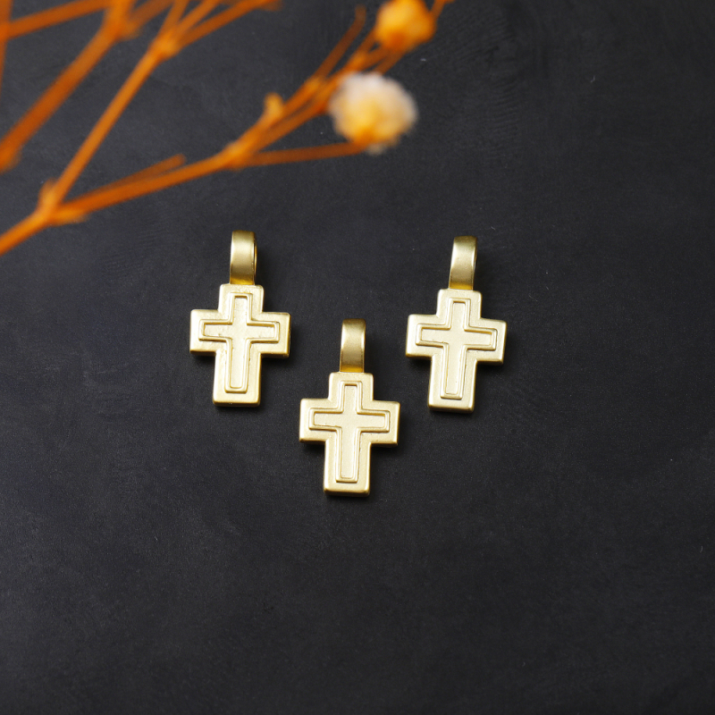High Quality Women Necklace Replaceable Gold Plated Pendants Crosses Charms for Jewelry Making