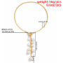 New Fashion Baroque Court Style Imitation Pearl Tassel Jewelry Retro Geometry Flat Snake Bone Necklace