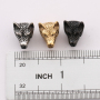 Cool Mens DIY Bracelet Accessories Stainless Steel Wolf Head Charm for Sale