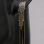18K Gold Plated Korea Style Micro Insert CZ Zircon Rhombus Metal Chain Tassel Earring for Gift