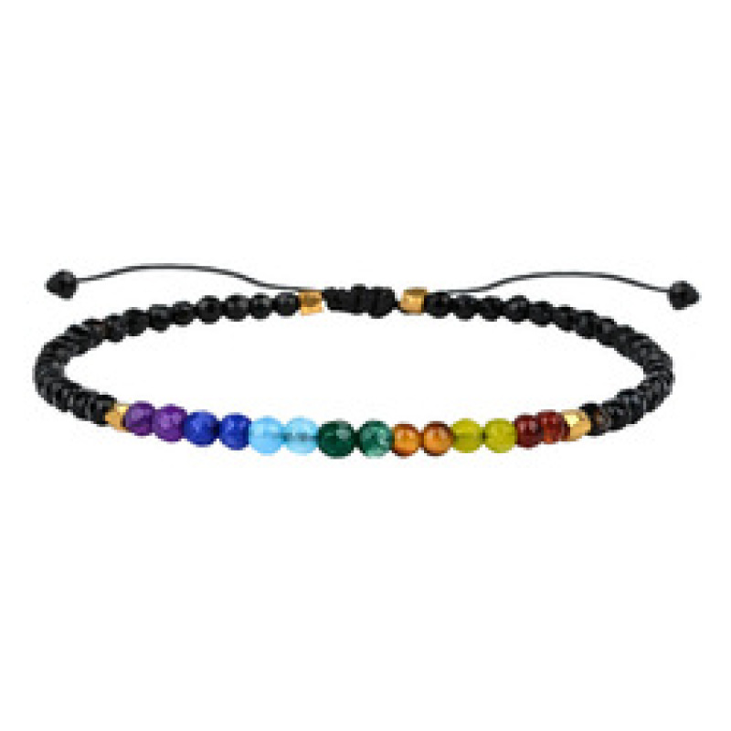 Handmade couple jewelry 12 zodiac luck energy horoscope natural stone bead bracelet