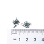 Palm tree shape Copper zirconium micro-inlaid pendant Green zirconium plus ancient silver pendant