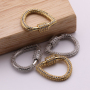 18K Gold and Silver Plated CZ Micro Pave Copper Necklace Pendants Screw Clasp Jewelry Components for Necklace Making
