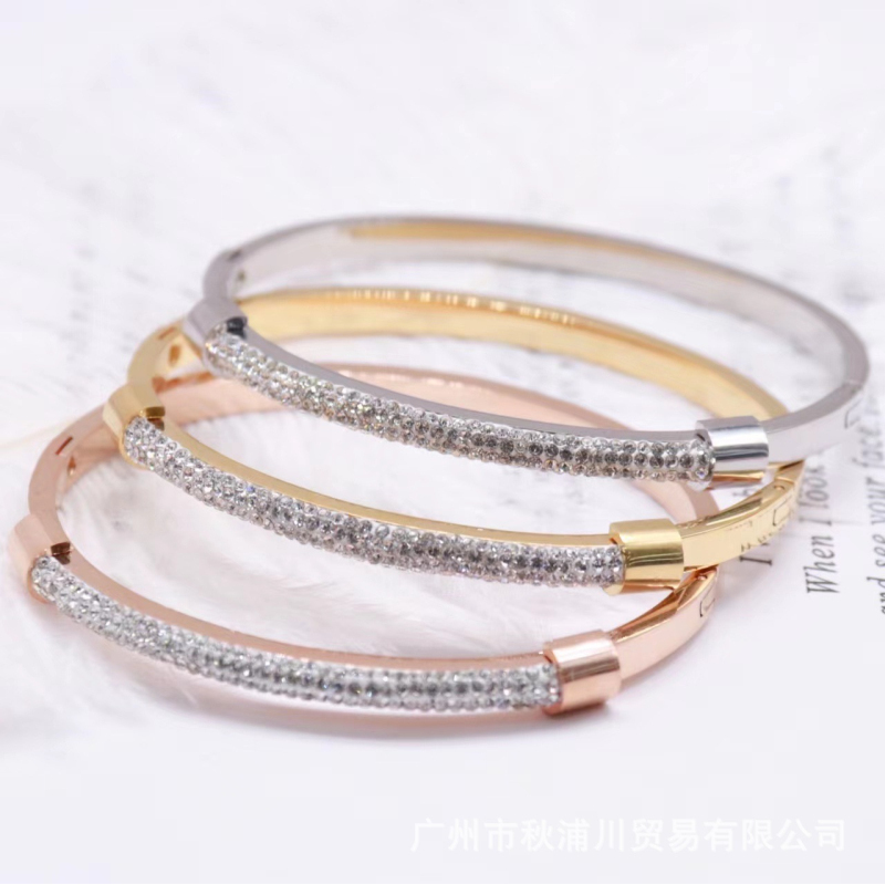 CZ Micro Pave Bangle Bracelet for Women Gift