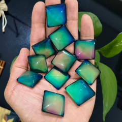 Hot Sale High Quality Surface 25MM Big Colorful Mood Square Beads for Jewelry Making