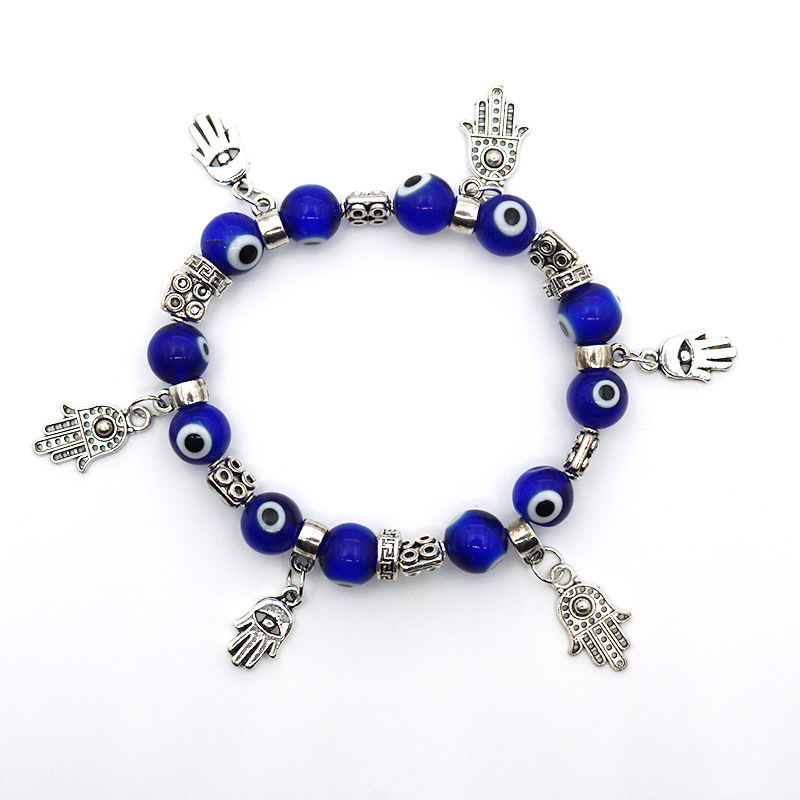 Vintage adjustable devil eye bangles Turkish blue eyes jewelry handmade evil eyes bracelet