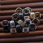 Custom Wholesale Fashion Accessory Gold Plated Large Hole Black Zircon DIY Separation Beads for Jewelry Bracelet Necklace Making