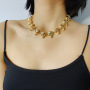 Halloween weird skull jewelry creative personality short metal necklace punk collarbone necklace