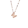 Fastness Gold and Silver Plated Stainless Steel Butterfly Charm Necklace