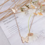 Fastness Gold and Silver Plated Stainless Steel Butterfly Charm Necklace