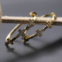 New 2021 Trendy Micro Insert Zirconia Gold Brass Design Charm Jewelry Circle Cross Hoop Earrings for Women and Girl