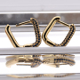 New Arrival Gold Plated Earrings Amethyst Saphire Crystal Zircon Micro Pave Earring