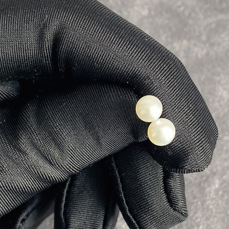 3Pairs 2022 New Arrivals 925 Sterling Silver Round Shape Jewelry Simple Pearl Little Gold Bead Stud Earring for Girls