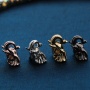 Custom Wholesale Fashion Accessory Gold Plated Copper Elephant Design DIY Beads for Jewelry Bracelet Necklace Keychain Making